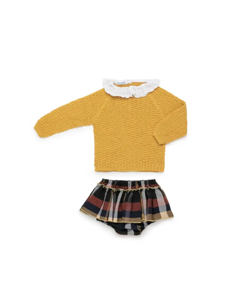 CONJUNTO BRAGA VOLANTES CUADROS - 26608